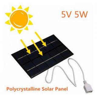 USB Solar Panel Outdoor 5W 5V Portable Solar Charger Pane Climbing Fast Charger Polysilicon Tablet Solar Generator Travel