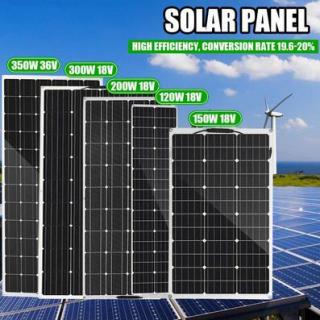 18V 36V Semi-flexible Solar Panel 120W/150W/200W/300W USB Solar Cell DIY Module Outdoor Connector Battery Charger