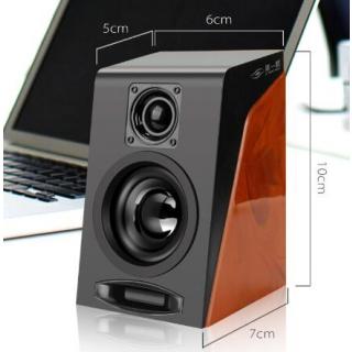 USB Wired Wooden Combination Speakers Computer Speakers Bass Stereo Music Player Subwoofer Sound Box