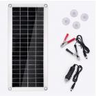 Portable 25W 12V Solar Panel Double USB Power Bank Board External Battery Charging Solar Cell Board Crocodile Clips Car charger