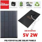 USB Solar Panel Outdoor 2W 5V Portable Solar Charger Pane Climbing Fast Charger Polysilicon Tablet Solar Generator Travel