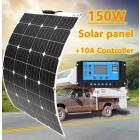NEW 150W Flexible Solar Panel 100W PERC Solar Cell with 20A Controller for RV Boat Home Roof Car Camping SUV 12V Solar Charger