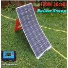 120W 36 Cells 18V Flexible Solar Panel with 20A Solar Controller for 12V Battery Charging RV Boat Caravan