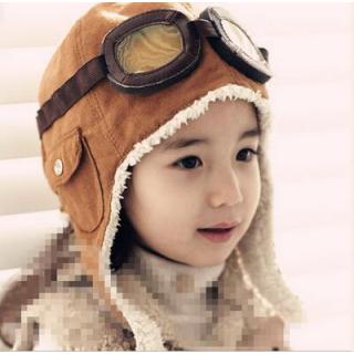 New Fashion Hats Child Pilot Aviator Hat Earmuffs Beanies Kids Autumn Winter Warm Earflap Ear Protection Cap Child