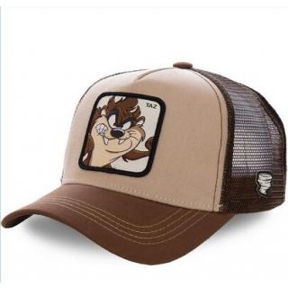 New Brand Anime TAZ Embroidery KHAKI Mesh Snapback Cap Cotton Baseball Cap Men Women Hip Hop Animal Dad Hat