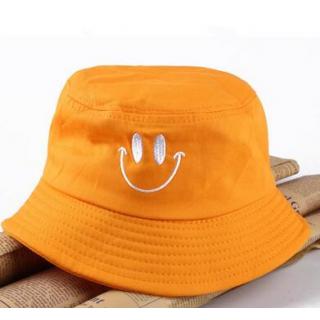 Bucket Hat Black Smile Face Foldable Cap Beach Sun Protection Party Street Hunting Women Men Hats Harajuku Cotton