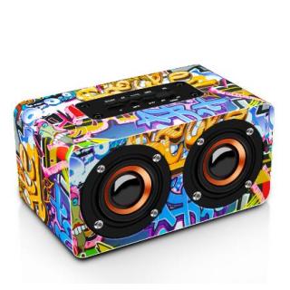 Portable Wooden Bluetooth Wireless Speaker Loudspeaker Sound System 10W Stereo Music Surround Waterproof Outdoor Speaker