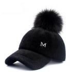 Doitbest Korea Child Hip Hop Baseball Cap Wool fur hair ball kids Winter Hat Boys Girls solid snapback Caps Parent-child caps