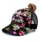 Women for Trump Hat 2020 America Ponytail Messy Bun Caps Floral Women Ponytail Caps for Girls