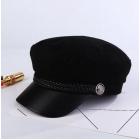 Autumn Winter Hats for Women Solid Plain Black Octagonal Newsboy Cap Men Ladies Casual Wool Hat Winter Beret Women
