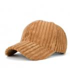Fashion Winter Solid Color Thick Corduroy Baseball Cap Female Winter Plush Thickening Student Warm Cap Couple Baseball