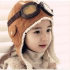 New Fashion Hats Child Pilot Aviator Hat Earmuffs Beanies Kids Autumn Winter Warm Earflap Ear Protection Cap Child