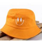 Bucket Hat Black Smile Face Foldable Cap Beach Sun Protection Party Street Hunting Women Men Hats Harajuku Cotton