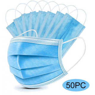 50 Pcs 3 Layer Disposable Protective Face Mouth Masks Anti Dust PM2.5 Influenza Bacterial Facial Dust-Proof Safety Masks