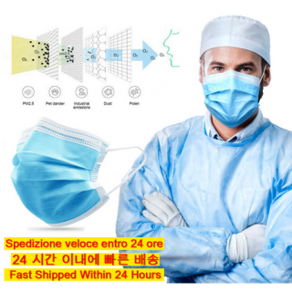 50 pcs Face Mouth Mask Disposable Protect Anti Virus Dustproof Earloop 3 Layers Filter Woven Mouth Masks 24 hours Shipping