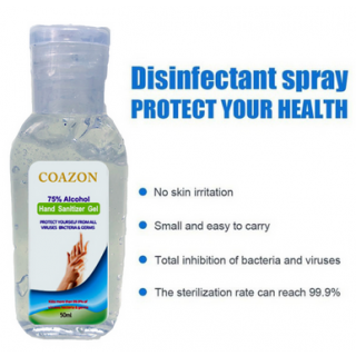 50ml 75% Quick-drying Alcohol Disposable Hand Sanitizer Hands-Free Water Disinfecting Hand Wash Gel Hot Sale