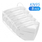 KN95 Particulate Respirator Mask 5PCS Disposable Air Filter Masks Against Dust, Pollution, Particle, Pollen, Smoke, Safety Face